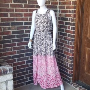 H&M Ombre Leopard Print Maxi Dress